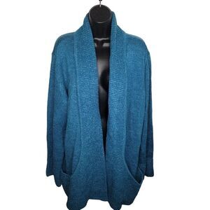 Draper's & Damon's teal open front cardigan sweater size 3x